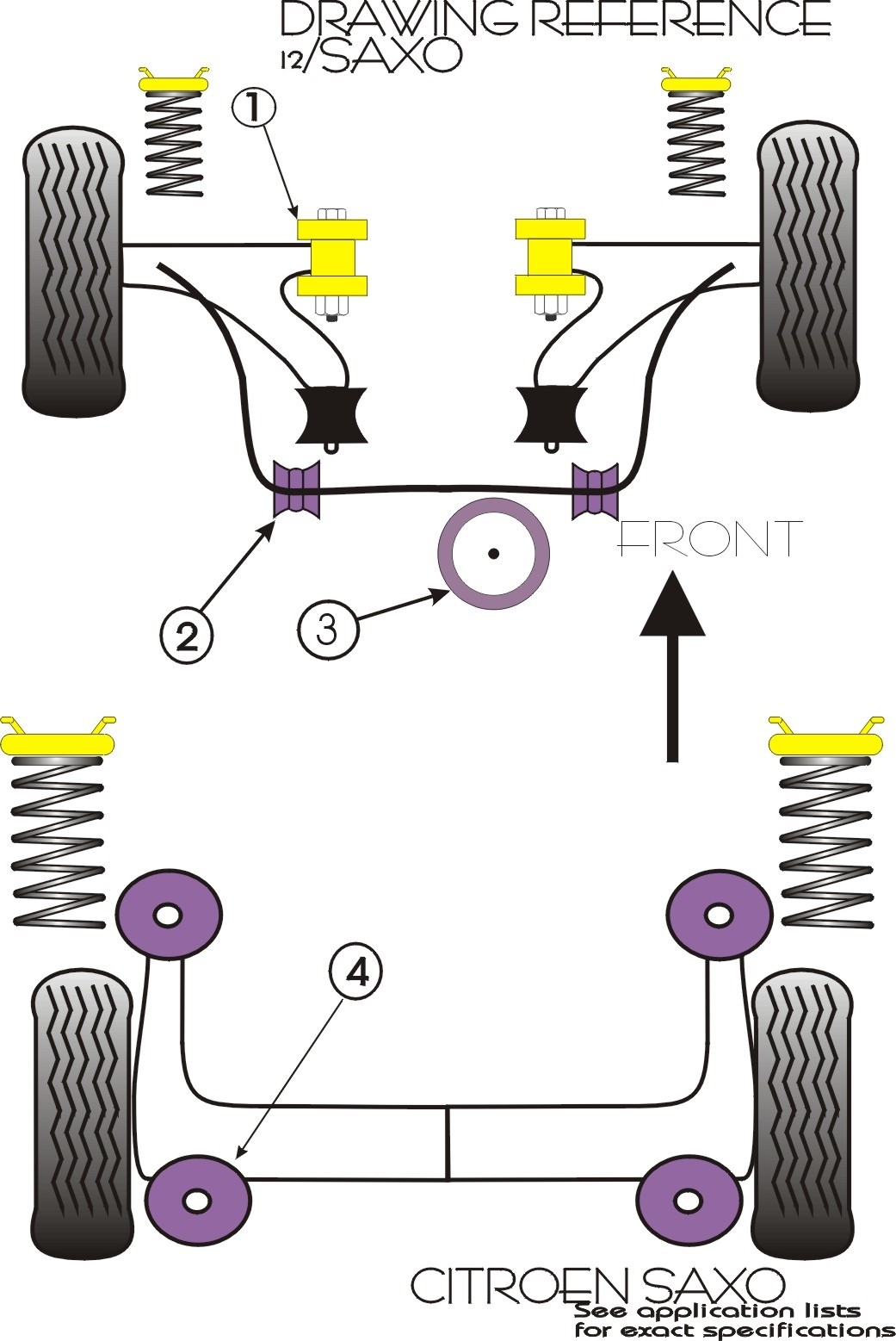 Citroen Saxo  Exhaust Mounts - PowerFlex EXH005